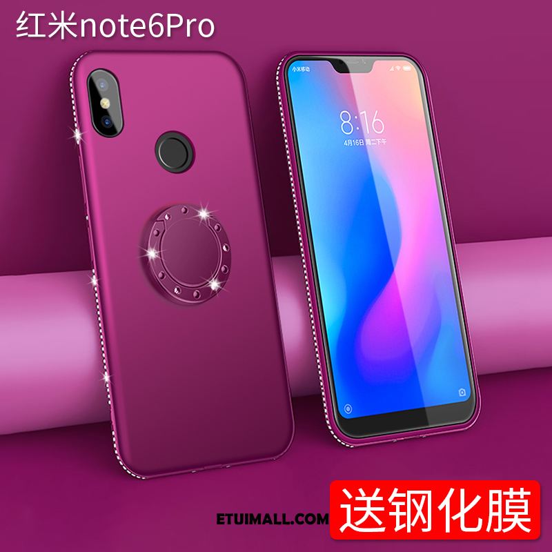 Etui Redmi Note 6 Pro Fioletowy Telefon Komórkowy Czerwony Wspornik Ring Obudowa Sklep