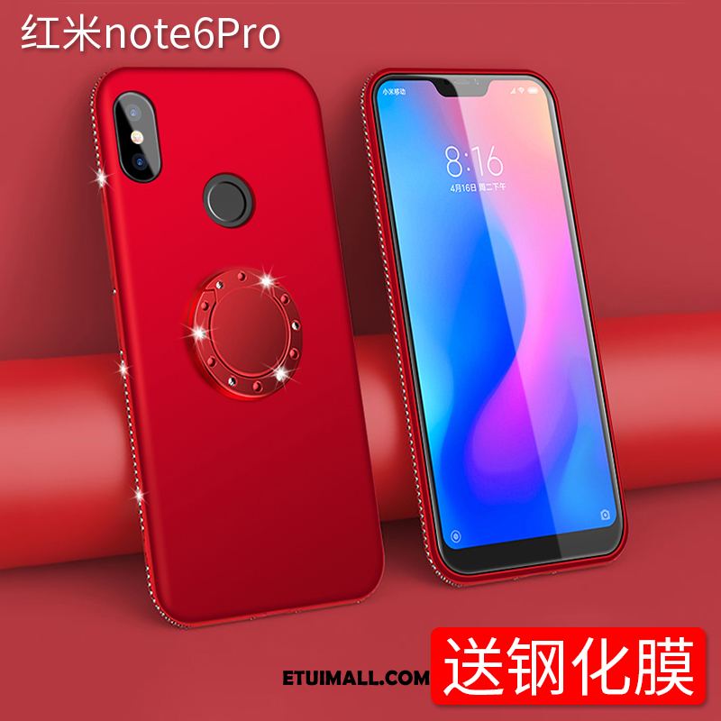 Etui Redmi Note 6 Pro Fioletowy Telefon Komórkowy Czerwony Wspornik Ring Obudowa Sklep