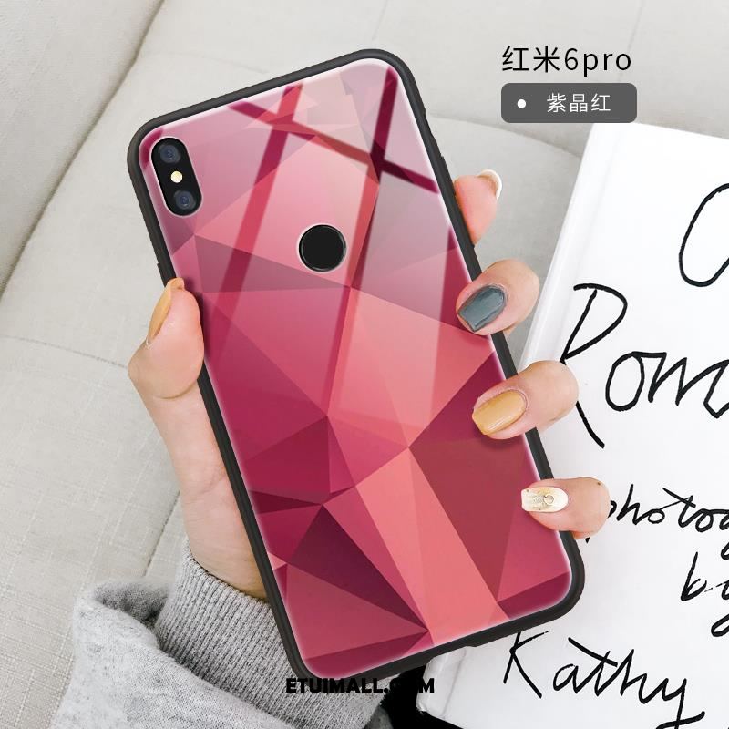 Etui Redmi Note 6 Pro Kolor Kształt Diamentu Szkło Wiatr Silikonowe Pokrowce Tanie