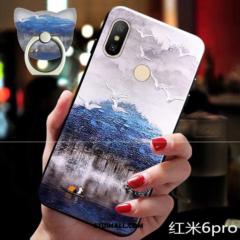 Etui Redmi Note 6 Pro Mały Telefon Komórkowy Niebieski Anti-fall Miękki Obudowa Sklep