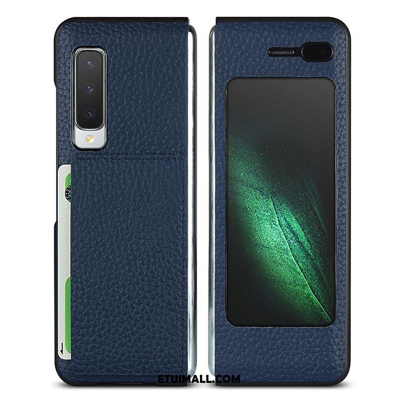 Etui Samsung Fold Wzór Ochraniacz Biznes Ciemno Niebieski All Inclusive Futerał Tanie