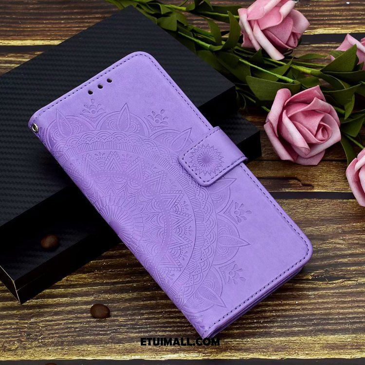 Etui Samsung Galaxy A20e Skórzany Futerał Miękki Purpurowy Gwiazda Klapa Pokrowce Kup