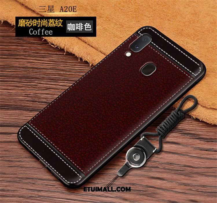 Etui Samsung Galaxy A20e Vintage Gwiazda Litchi Wzór Telefon Komórkowy Obudowa Sklep