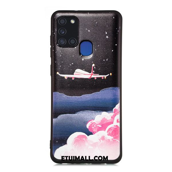 Etui Samsung Galaxy A21s Czarny All Inclusive Gwiazda Anti-fall Nubuku Obudowa Na Sprzedaż