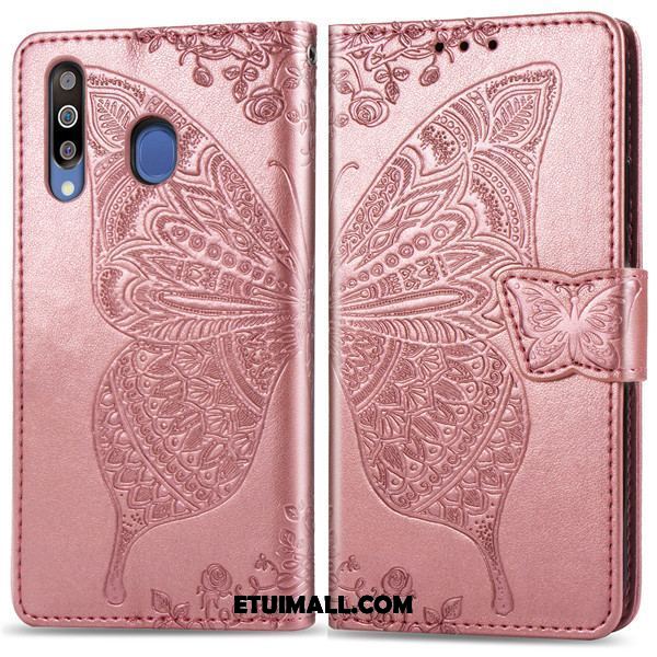 Etui Samsung Galaxy A40s Skórzany Futerał Wspornik Ochraniacz Karta Purpurowy Futerał Oferta