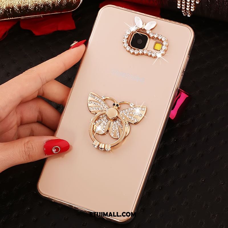 Etui Samsung Galaxy A5 2017 Moda Różowe Złoto Gwiazda Silikonowe Rhinestone Futerał Tanie