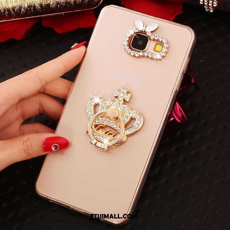 Etui Samsung Galaxy A5 2017 Moda Różowe Złoto Gwiazda Silikonowe Rhinestone Futerał Tanie