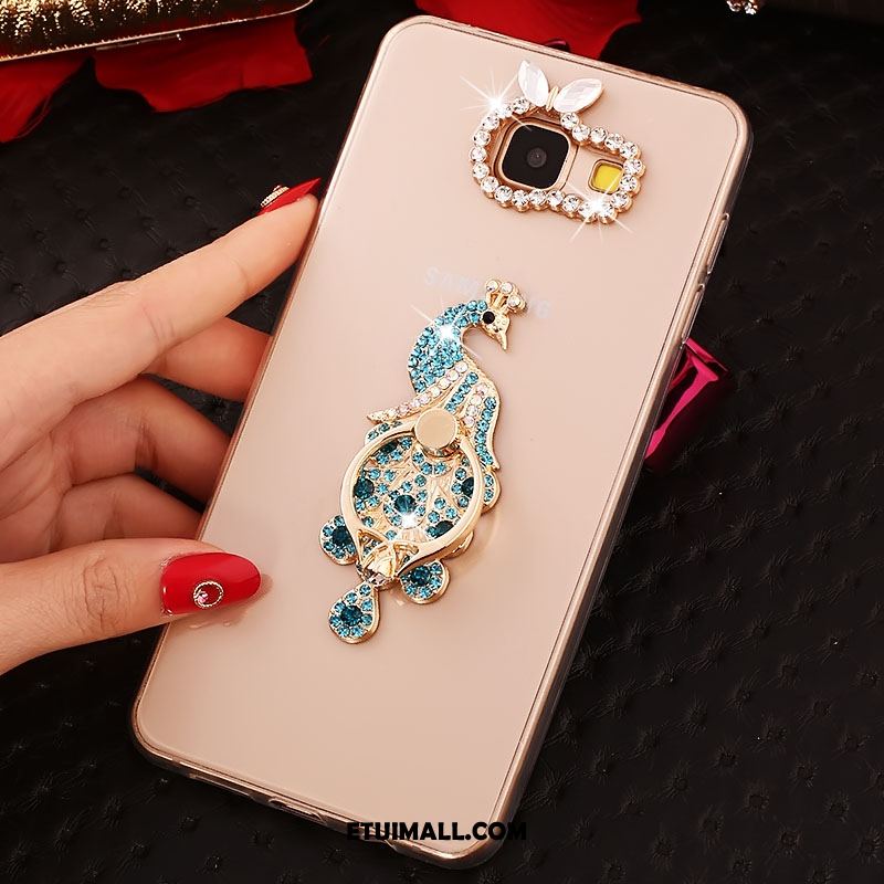 Etui Samsung Galaxy A5 2017 Moda Różowe Złoto Gwiazda Silikonowe Rhinestone Futerał Tanie