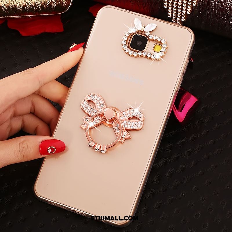 Etui Samsung Galaxy A5 2017 Moda Różowe Złoto Gwiazda Silikonowe Rhinestone Futerał Tanie