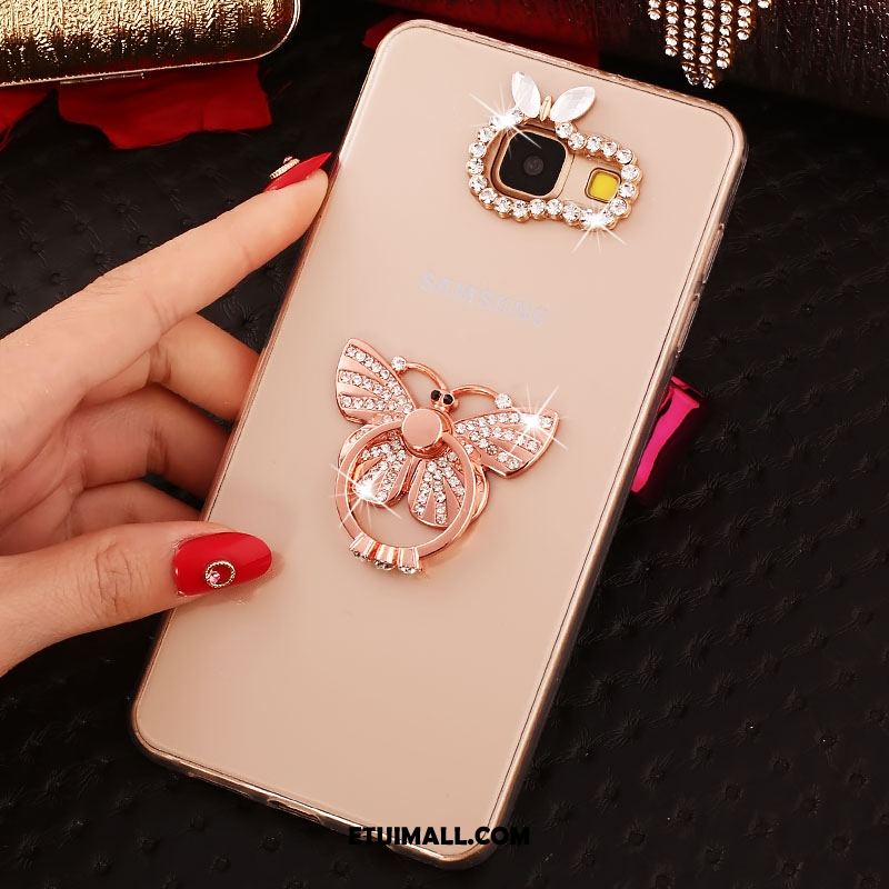 Etui Samsung Galaxy A5 2017 Moda Różowe Złoto Gwiazda Silikonowe Rhinestone Futerał Tanie