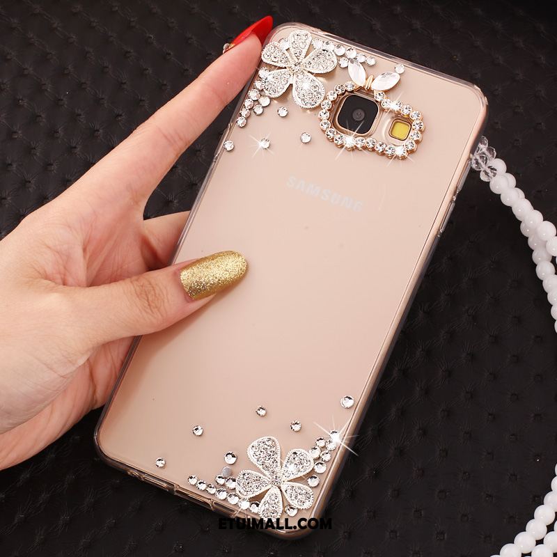 Etui Samsung Galaxy A5 2017 Ochraniacz Rhinestone Anioł Różowe Złoto Kolor Futerał Tanie