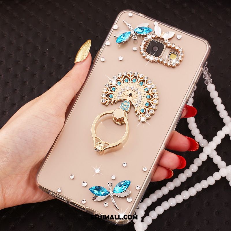 Etui Samsung Galaxy A5 2017 Ochraniacz Rhinestone Anioł Różowe Złoto Kolor Futerał Tanie