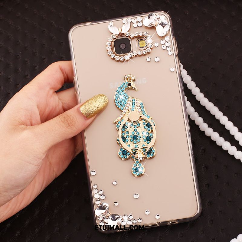 Etui Samsung Galaxy A5 2017 Ochraniacz Rhinestone Anioł Różowe Złoto Kolor Futerał Tanie