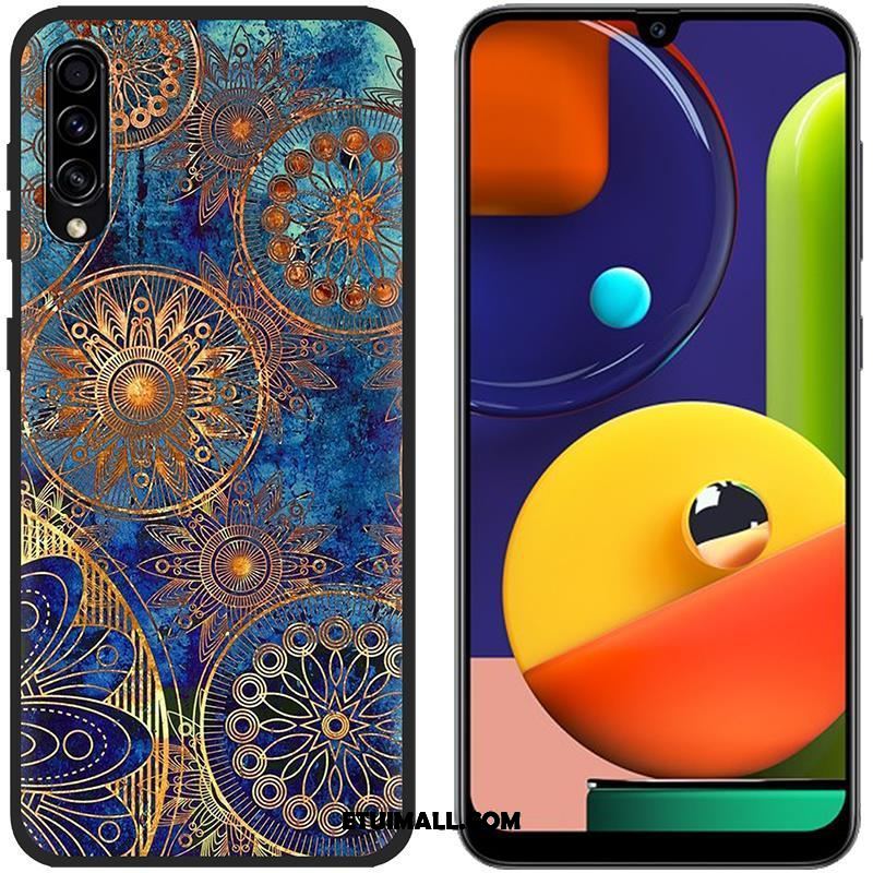 Etui Samsung Galaxy A50s Kolor Niebieski Płótno Ochraniacz Anti-fall Obudowa Sklep