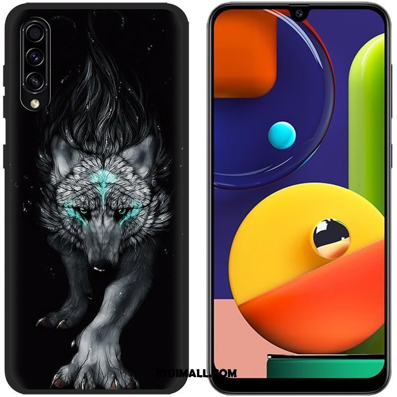 Etui Samsung Galaxy A50s Kolor Niebieski Płótno Ochraniacz Anti-fall Obudowa Sklep