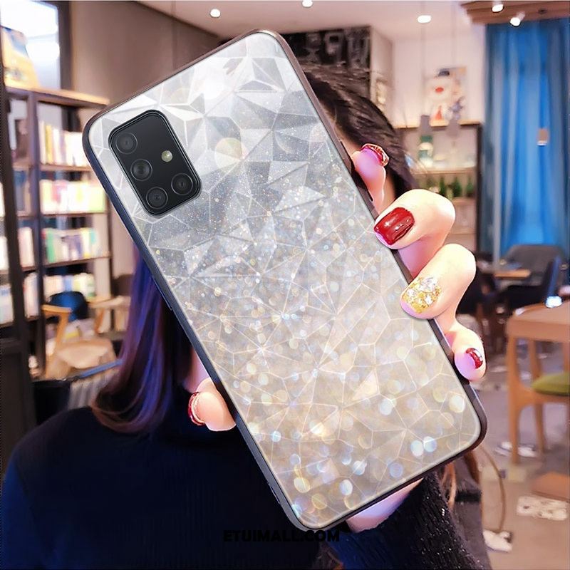 Etui Samsung Galaxy A51 Trójwymiarowy Kształt Diamentu Gwiazda Wzór Różowe Futerał Sprzedam