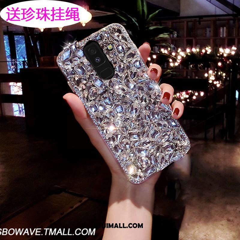 Etui Samsung Galaxy A6 Gwiazda Czerwony Ochraniacz Telefon Komórkowy Rhinestone Obudowa Sklep