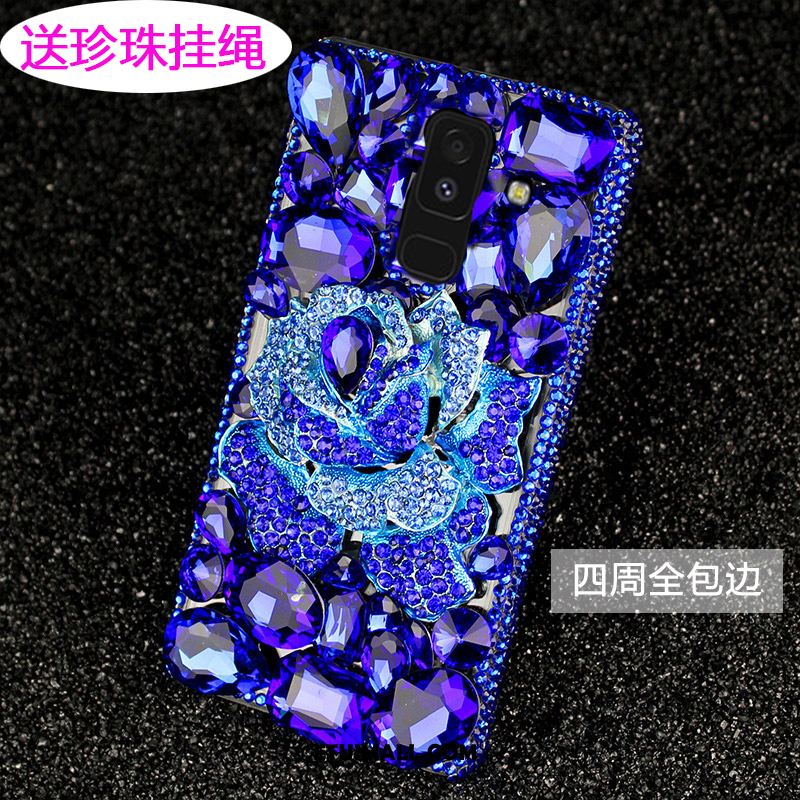 Etui Samsung Galaxy A6 Gwiazda Czerwony Ochraniacz Telefon Komórkowy Rhinestone Obudowa Sklep