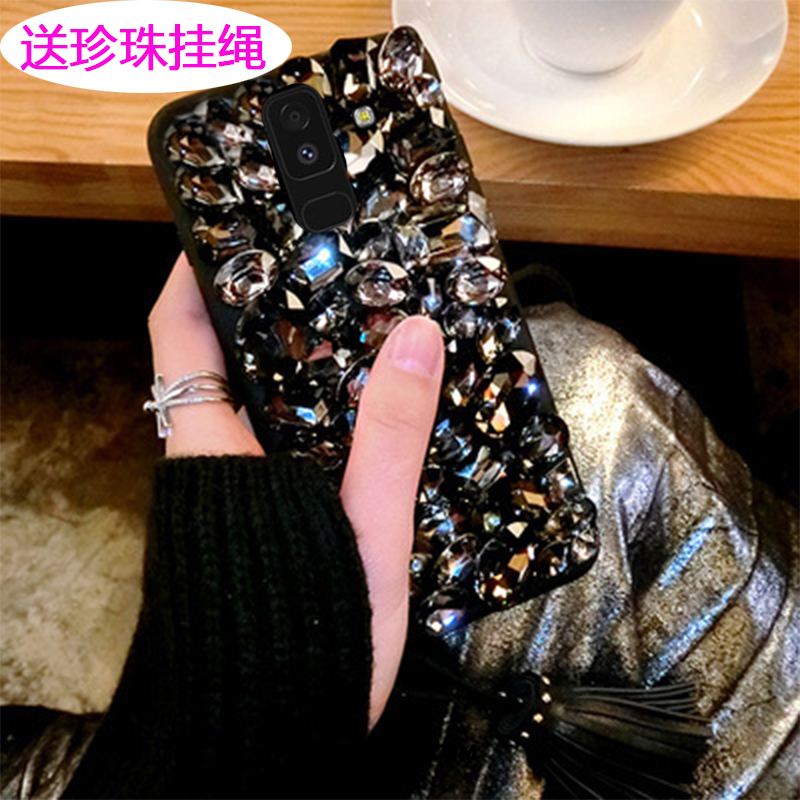 Etui Samsung Galaxy A6 Gwiazda Czerwony Ochraniacz Telefon Komórkowy Rhinestone Obudowa Sklep