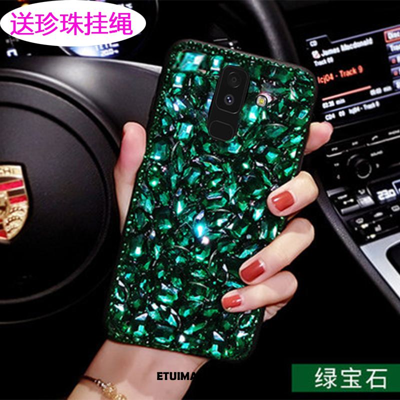 Etui Samsung Galaxy A6 Gwiazda Czerwony Ochraniacz Telefon Komórkowy Rhinestone Obudowa Sklep