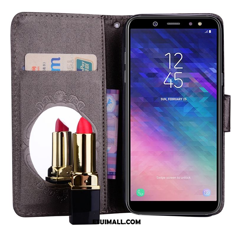 Etui Samsung Galaxy A6+ Wspornik Niebieski Skórzany Futerał Tendencja Gwiazda Futerał Dyskont