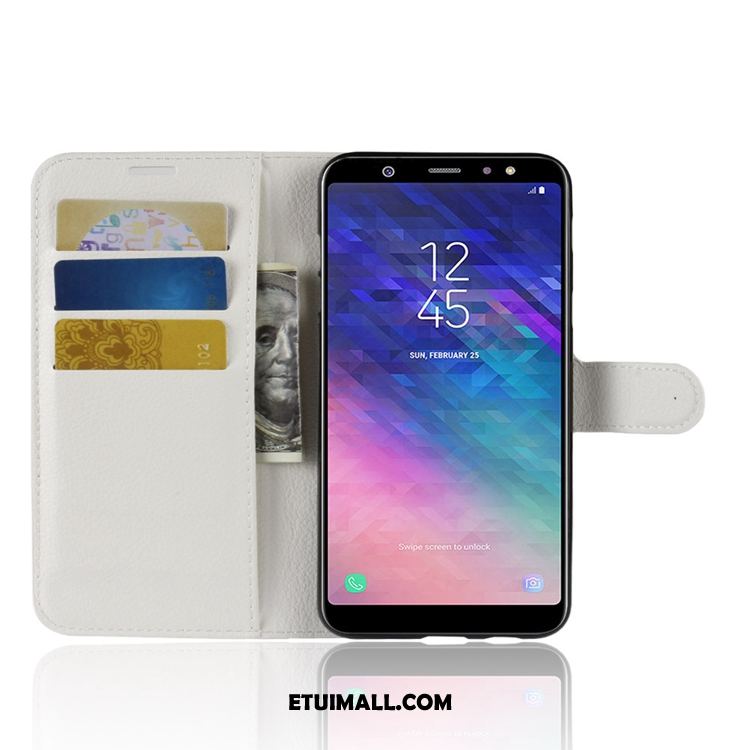 Etui Samsung Galaxy A6+ Wzór Portfel Gwiazda Skórzany Futerał Litchi Obudowa Kup