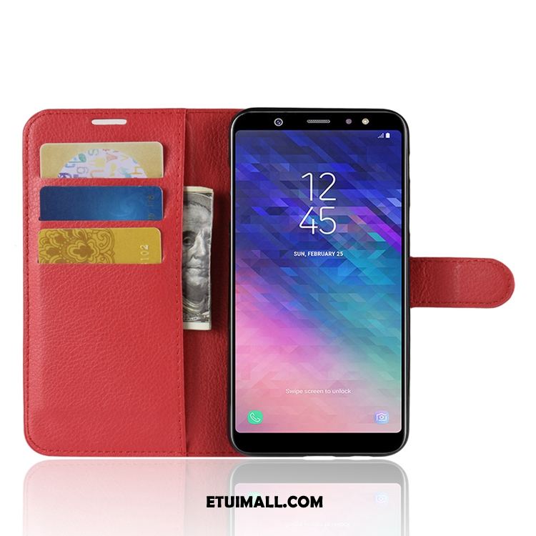 Etui Samsung Galaxy A6+ Wzór Portfel Gwiazda Skórzany Futerał Litchi Obudowa Kup