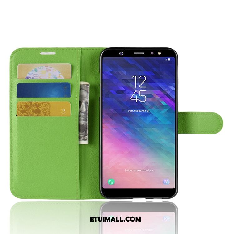 Etui Samsung Galaxy A6+ Wzór Portfel Gwiazda Skórzany Futerał Litchi Obudowa Kup