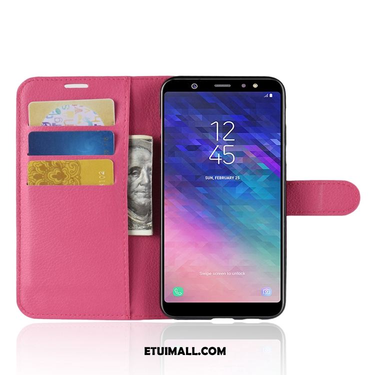 Etui Samsung Galaxy A6+ Wzór Portfel Gwiazda Skórzany Futerał Litchi Obudowa Kup