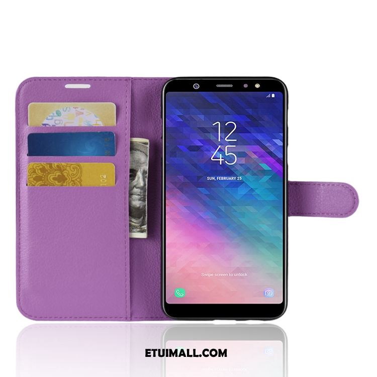 Etui Samsung Galaxy A6+ Wzór Portfel Gwiazda Skórzany Futerał Litchi Obudowa Kup