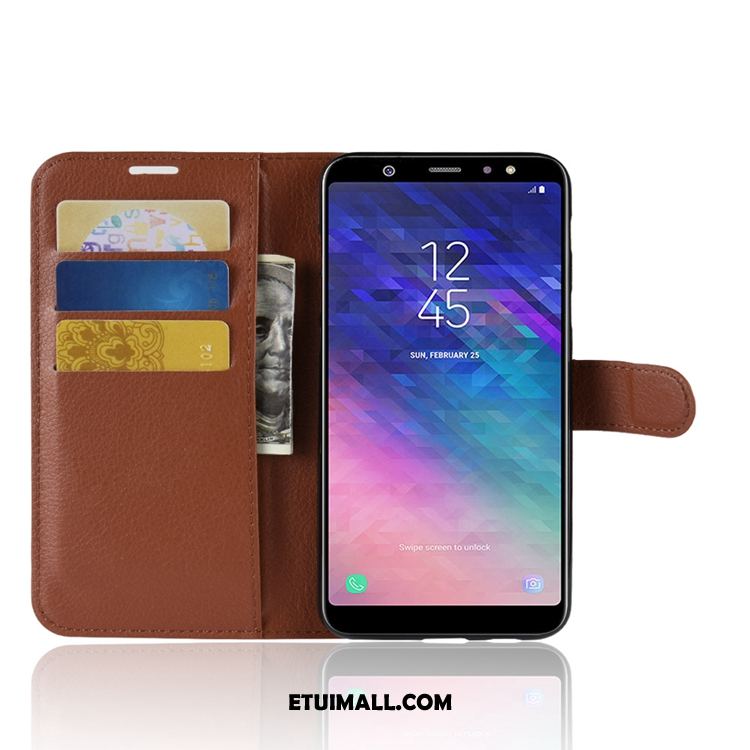 Etui Samsung Galaxy A6+ Wzór Portfel Gwiazda Skórzany Futerał Litchi Obudowa Kup