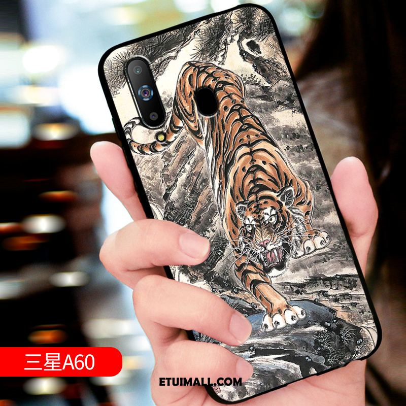 Etui Samsung Galaxy A60 Anti-fall Miękki Ochraniacz Telefon Komórkowy Relief Pokrowce Tanie