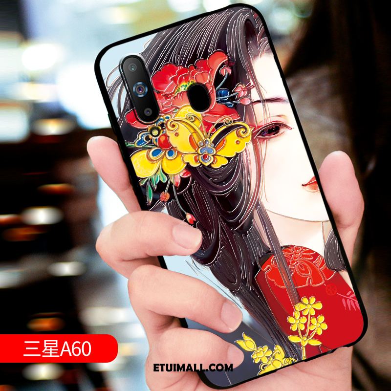 Etui Samsung Galaxy A60 Telefon Komórkowy Dostosowane Czerwony Ochraniacz Gwiazda Pokrowce Sklep