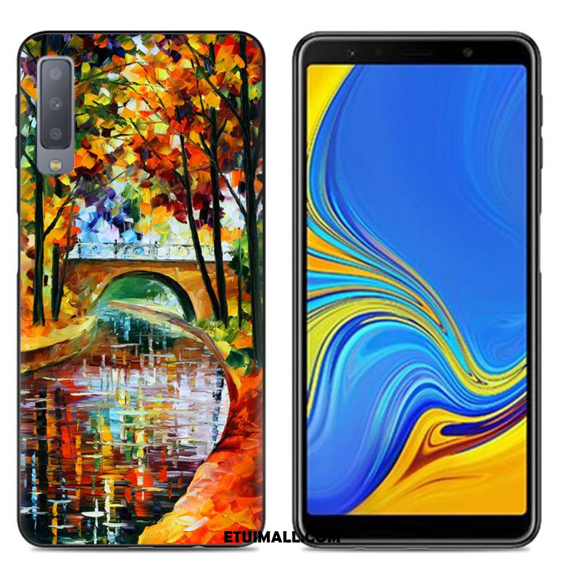 Etui Samsung Galaxy A7 2018 Anti-fall Miękki Kolor Różowe Gwiazda Futerał Na Sprzedaż