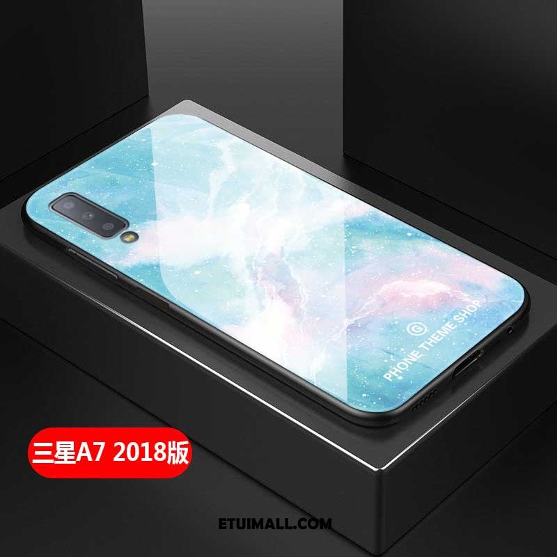 Etui Samsung Galaxy A7 2018 Duży Niebieski Telefon Komórkowy Gwiazda Szkło Futerał Kupię