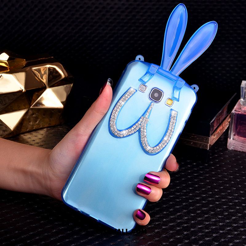 Etui Samsung Galaxy A8 Miękki Gwiazda Uszy Królika Rhinestone Silikonowe Pokrowce Na Sprzedaż