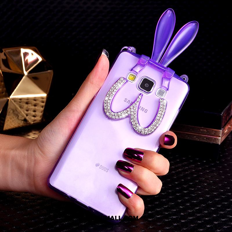 Etui Samsung Galaxy A8 Miękki Gwiazda Uszy Królika Rhinestone Silikonowe Pokrowce Na Sprzedaż