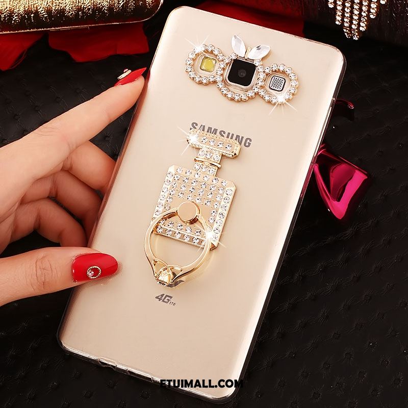 Etui Samsung Galaxy A8 Rhinestone Ring Złoto Ochraniacz Telefon Komórkowy Futerał Sklep