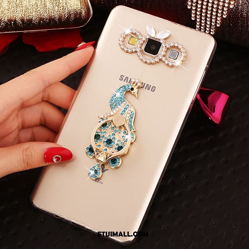 Etui Samsung Galaxy A8 Rhinestone Ring Złoto Ochraniacz Telefon Komórkowy Futerał Sklep