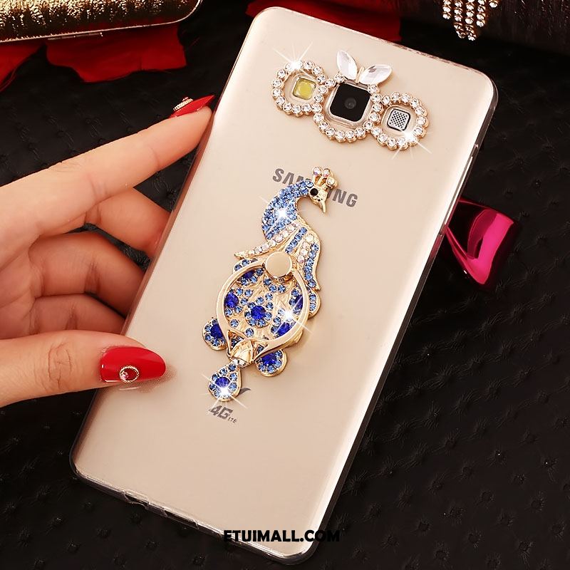 Etui Samsung Galaxy A8 Rhinestone Ring Złoto Ochraniacz Telefon Komórkowy Futerał Sklep