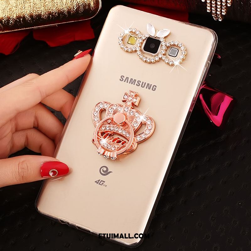 Etui Samsung Galaxy A8 Rhinestone Ring Złoto Ochraniacz Telefon Komórkowy Futerał Sklep