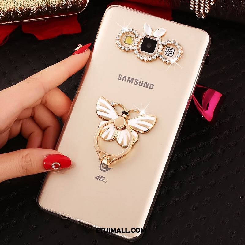 Etui Samsung Galaxy A8 Rhinestone Ring Złoto Ochraniacz Telefon Komórkowy Futerał Sklep
