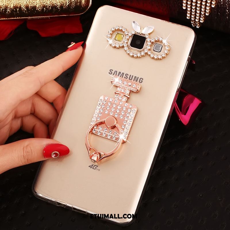 Etui Samsung Galaxy A8 Rhinestone Ring Złoto Ochraniacz Telefon Komórkowy Futerał Sklep