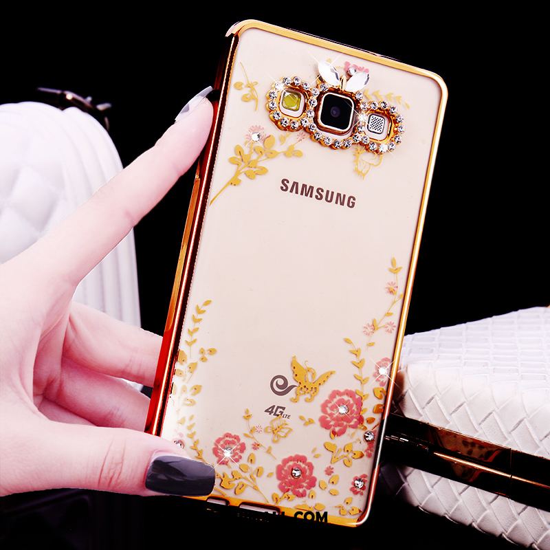 Etui Samsung Galaxy A8 Rhinestone Telefon Komórkowy Ochraniacz Gwiazda Silikonowe Futerał Tanie