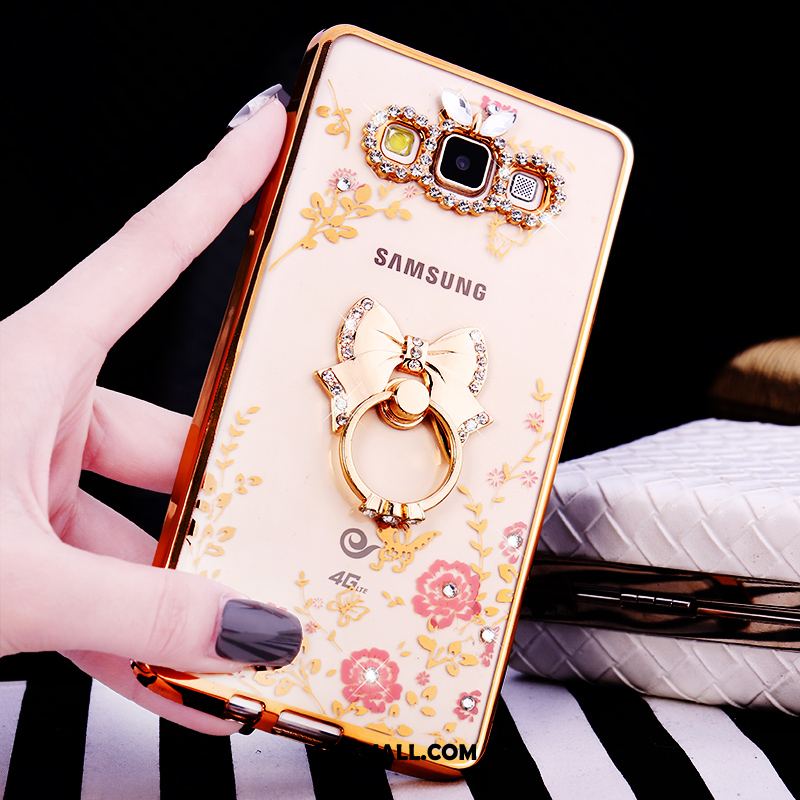 Etui Samsung Galaxy A8 Rhinestone Telefon Komórkowy Ochraniacz Gwiazda Silikonowe Futerał Tanie