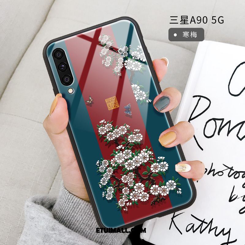 Etui Samsung Galaxy A90 5g Telefon Komórkowy Tendencja Silikonowe Chiński Styl Lustro Pokrowce Online