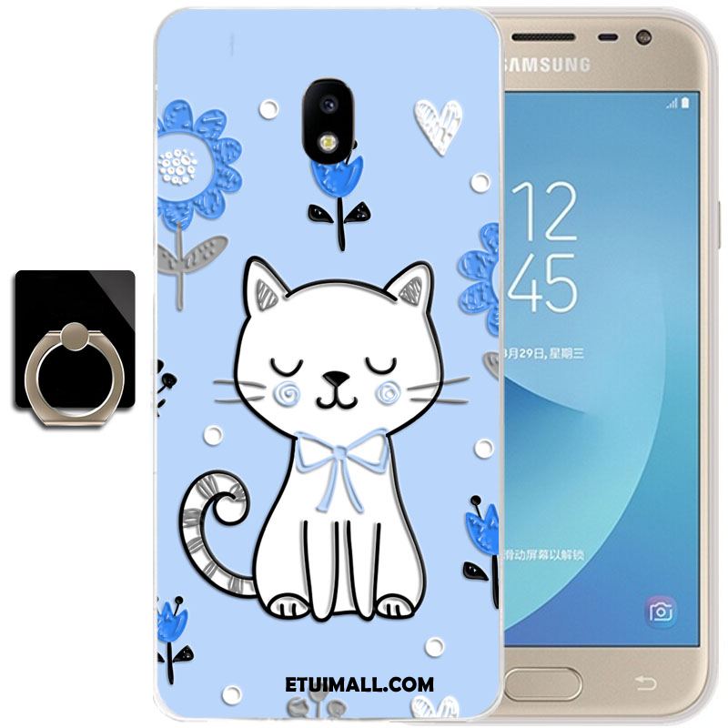 Etui Samsung Galaxy J3 2017 Gwiazda Miękki Tendencja Ochraniacz Niebieski Futerał Tanie