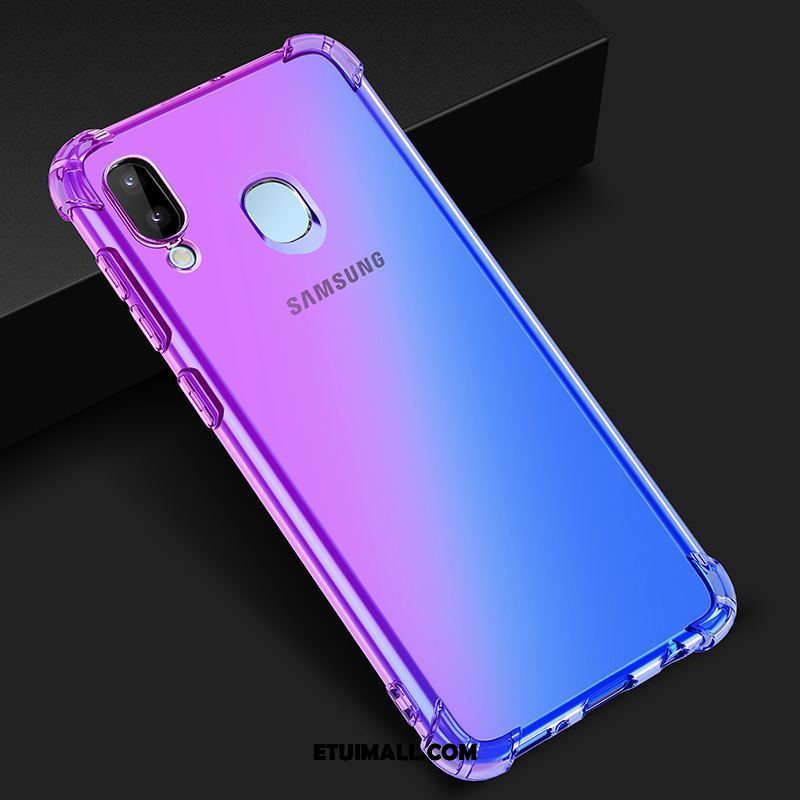 Etui Samsung Galaxy M20 Fioletowy Kolor Gradientu Niebieski Gwiazda Telefon Komórkowy Futerał Sklep