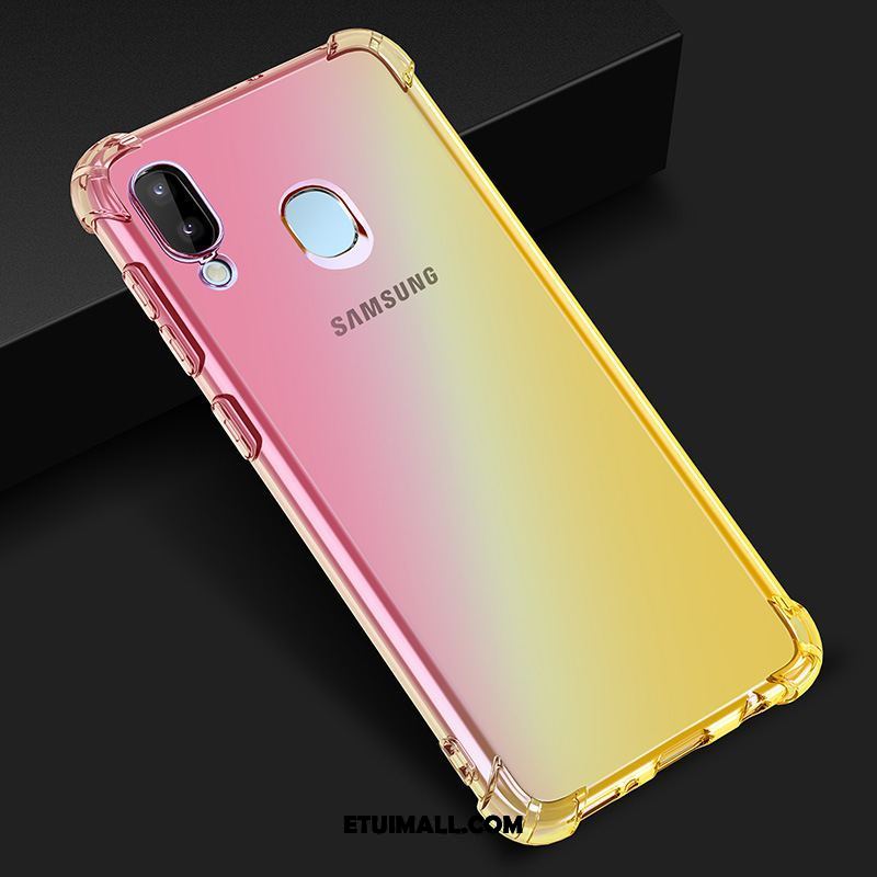 Etui Samsung Galaxy M20 Fioletowy Kolor Gradientu Niebieski Gwiazda Telefon Komórkowy Futerał Sklep