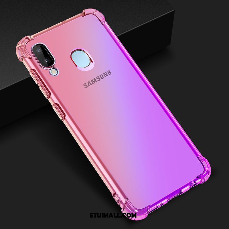 Etui Samsung Galaxy M20 Fioletowy Kolor Gradientu Niebieski Gwiazda Telefon Komórkowy Futerał Sklep